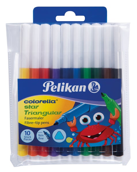 Pelikan Fasermaler Colorella® Star Triangular dreieckig, 10er Set