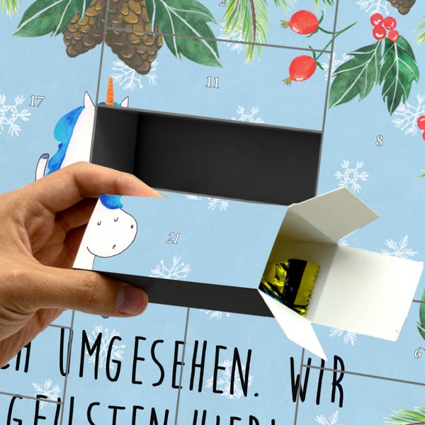 Mr. & Mrs. Panda Befüllbarer Adventskalender Einhorn Mann - Blau Pastell