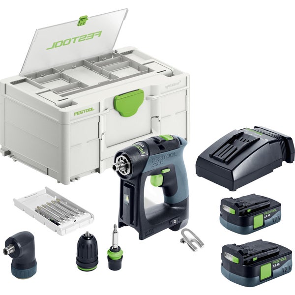 Festool Akku-Bohrschrauber CXS 12 Set mit Zubehör und Systainer