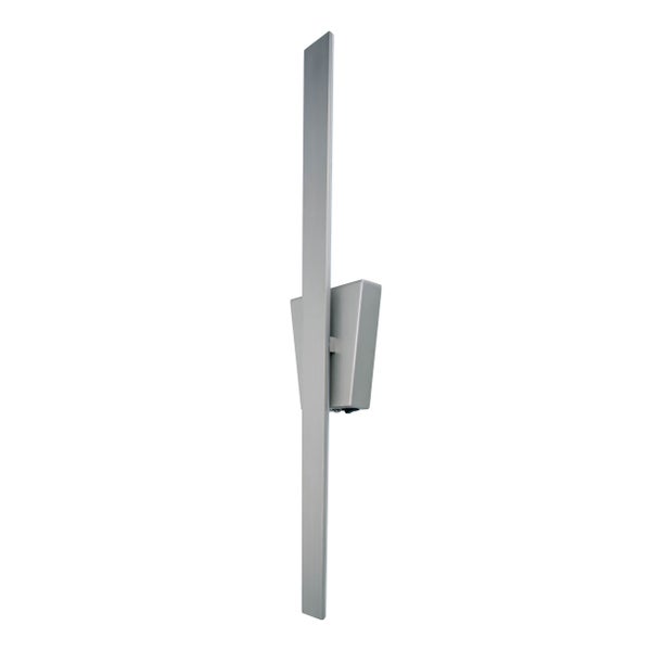 LED Wandleuchte TREVOR nickel matt,  Wandlampe aus Metall und Kunststoff in Nickel matt, mit fest verbauten LEDs, Wandbeleuchtung innen 62 x 10 x 4,5 cm