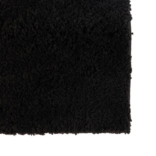 FLOORDIREKT Badematte Sky Soft - Reckteckig - Rutschhemmende Rückseite - Schwarz - 80 x 150 cm