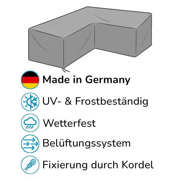PegasoMarine Schutzhülle 200x200x66 cm für Lounge-Ecke Wetterfeste Abdeckung für Gartenmöbel