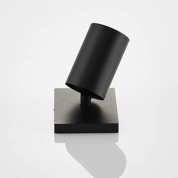Schwarze Wandleuchte mit verstellbarem Spotkopf