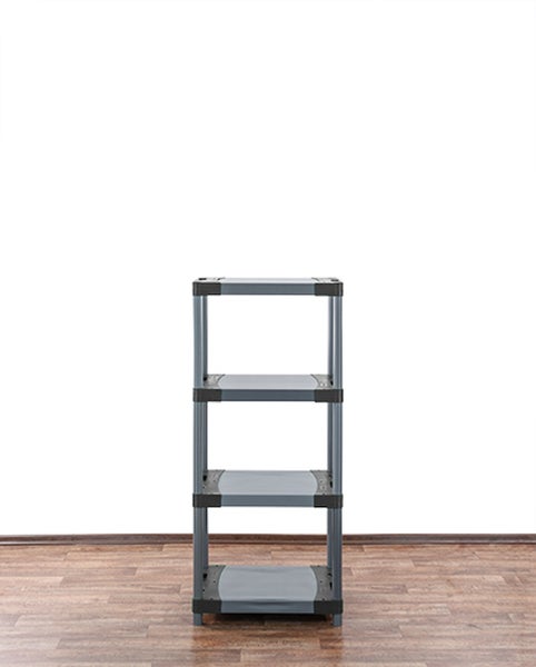 PROREGAL Kunststoffregal Big Grey Bear Low HxBxT 138 x 60 x 46 cm Fachlast 160 kg Grau