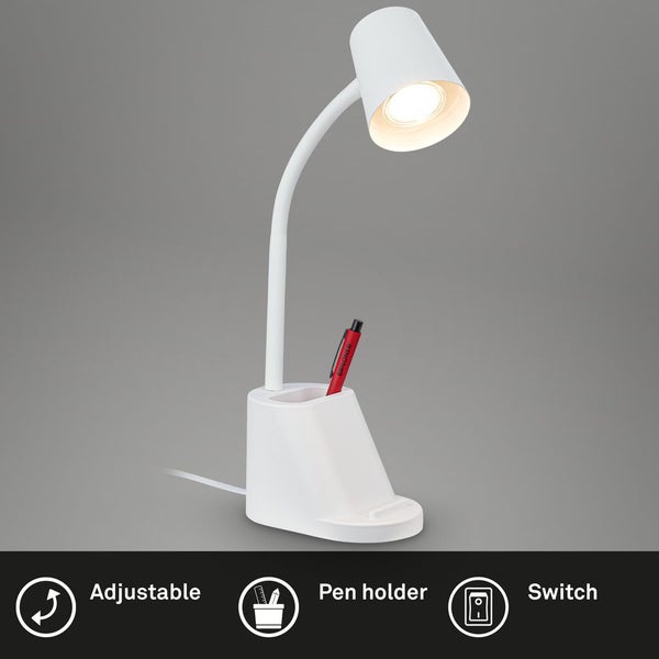 Schreibtischlampe Tischlampe Büro Schwenkbar Stiftehalter GU10