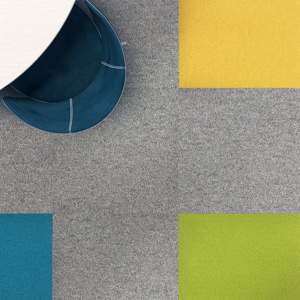 FLOORDIREKT Nylon Teppichfliese Edinburgh - 50 x 50 cm - Selbstliegend - Anthrazit