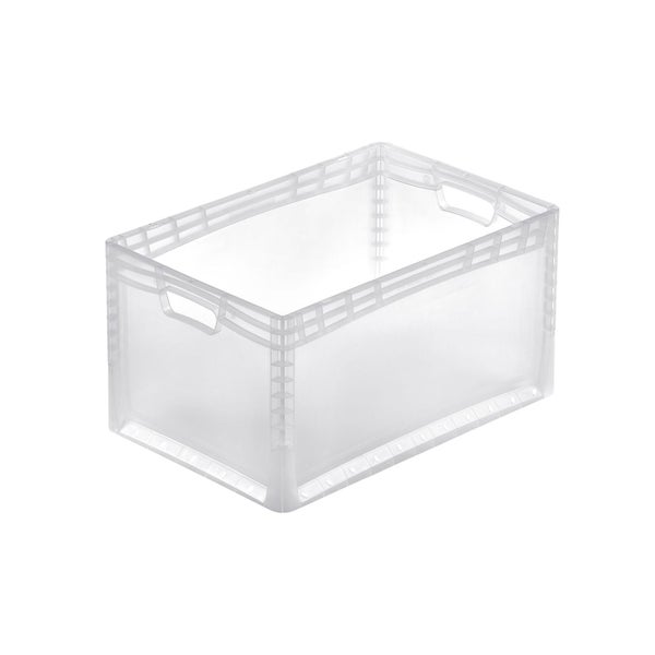 PROREGAL Transparenter Eurobehälter LightLine mit Offenem Griff  HxBxT 32 x 40 x 60 cm 66 Liter Eurobox Transportbox