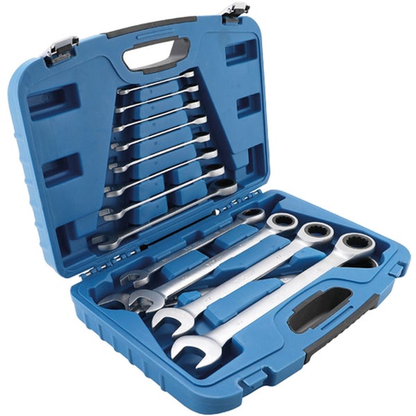 Ringmaulschlüssel Satz im blauen Koffer