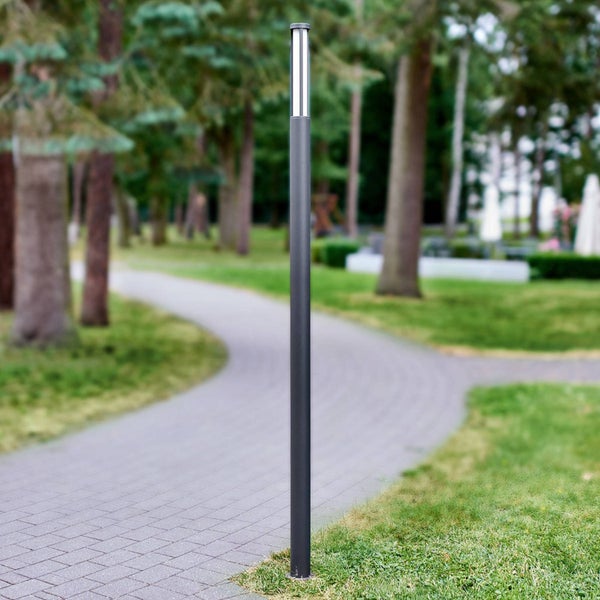 Lucande LED Mastleuchte 2,20 m, Wegeleuchte modern Aussenleuchte Stehlampe moderne Gartenlaterne IP54 Gartenlampe Außenleuchte Wegelampe Hof