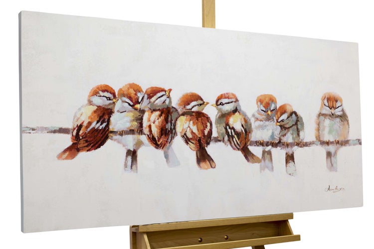 Handgemaltes Gemälde Acrylfarbe 120x60cm Braun