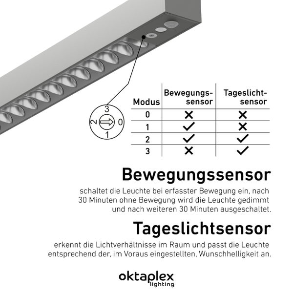 Alva LED Stehleuchte dimmbar 2700K-5700K Präsenzmelder 10800 Lumen Aluminium silber moderne Lichtlösung für Büro