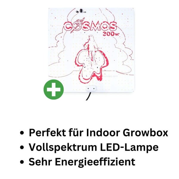 Cosmos 300W LED Pflanzenlampe – Vollspektrum Grow Lampe für 100x100 cm Growbox – Energiesparend, kompakt & langlebig – Für Wuchs- & Blütephase