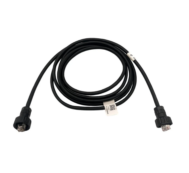 Schwarzes Verbindungskabel mit Steckern