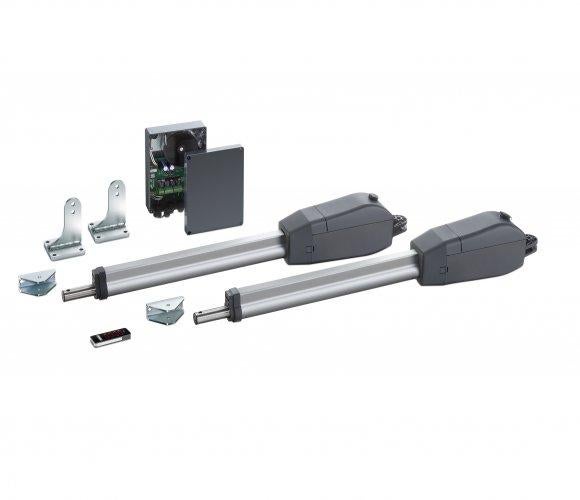 Torantrieb Set mit zwei Antrieben, Steuergerät, Handsender und Montagezubehör