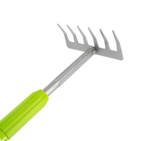 Kleinrechen (Stahl) mit Teleskopstiel