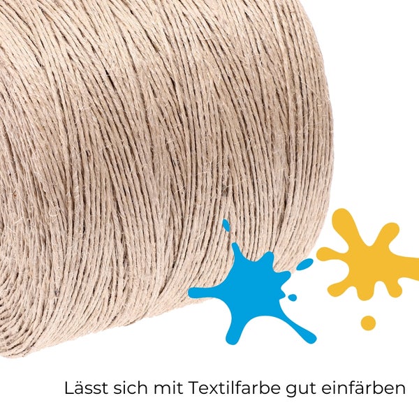 Bindfaden 500 g poliert 500 m Juteschnur Jute Paketschnur Gartenschnur Bastelschnur Garten Garn Kordel Zwirn Pflanzschnur Jutegarn Naturgarn