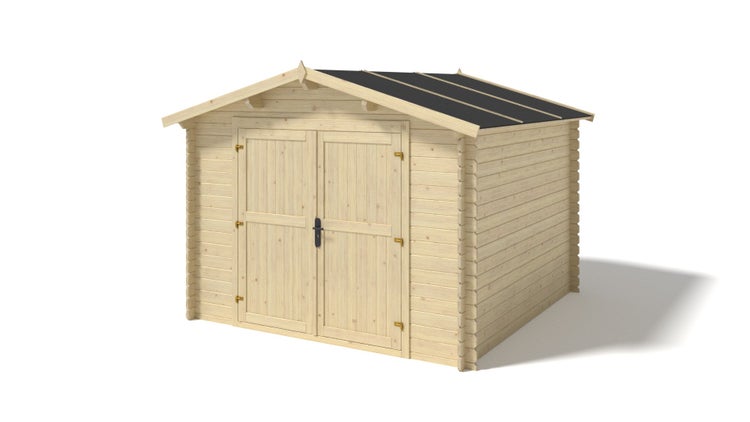 Holzhaus, Geräteschuppen 9m2 Größe 3x3m 28 mm HORNBACH