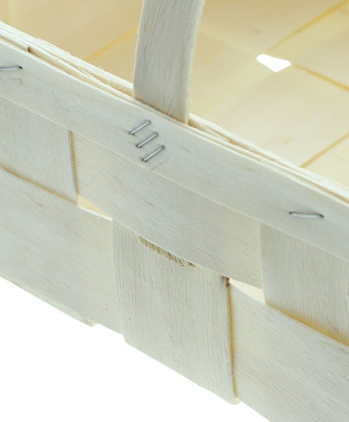 FRANK FLECHTWAREN | Bügelkorb Span, HOLZ, 26 x 20 x 9 cm