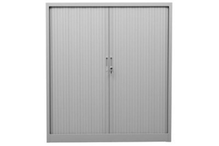 PROREGAL Rollladenschrank Weasel 3 Ordernhöhen HxBxT 135 x 120 x 46 cm Grau