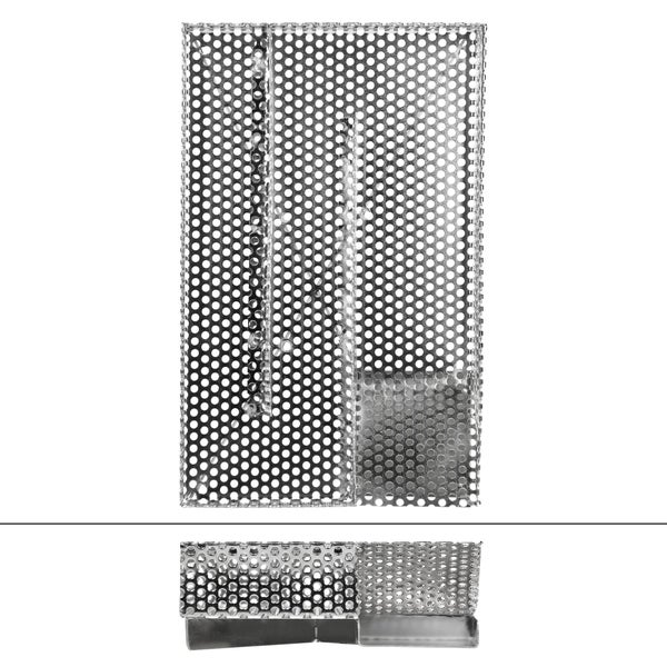 ECD Germany Kaltrauchgenerator aus Edelstahl mit 3 Kammern für Sparbrand, 20x12,5 cm, Kaltraucherzeuger zum Kalträuchern und Smoken im Räucherofen, Kugelgrill, BBQ, Food Smoker, Cold Smoke Generator
