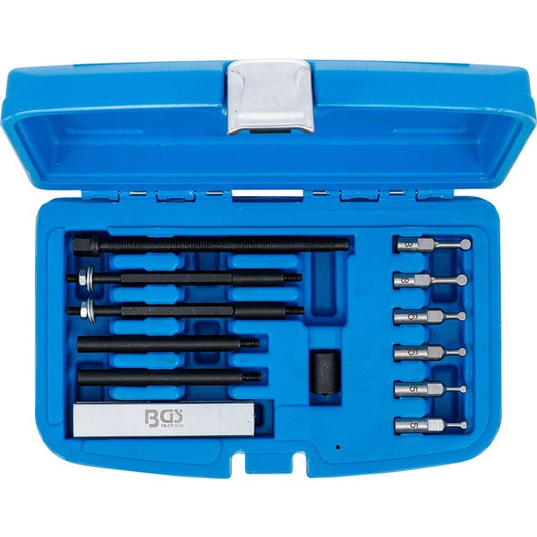 BGS Technic Werkzeugsatz in geöffnetem, blauem Koffer