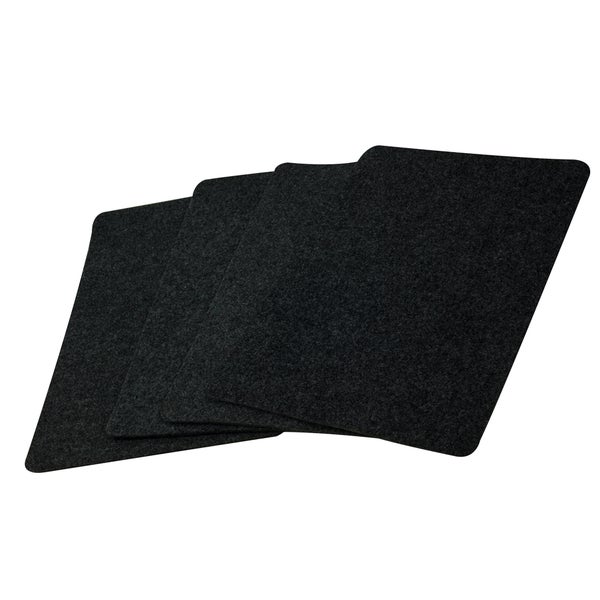 4x Tischset abgerundete Ecken anthrazit-meliert 30x45cm