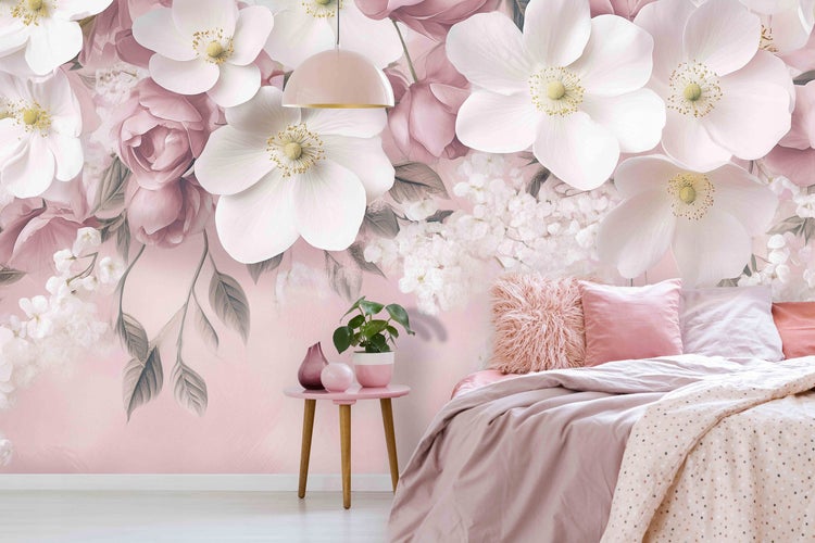 Fototapete Blumen Rosen Schlafzimmer Vliestapete 350x250 cm