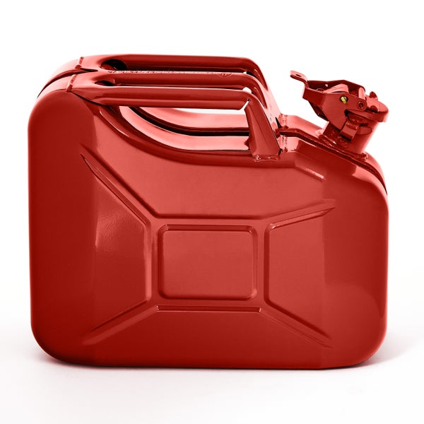 BW® Kraftstoffkanister Metall Benzinkanister 10 Liter - Rot - RAL 3000 - TÜV-geprüft und UN-Zulassung - Made in Europe