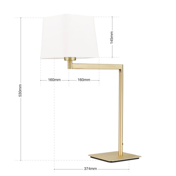 Abmessungen der Tischleuchte
