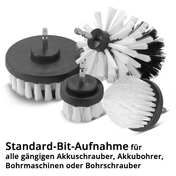 STAHLWERK Bürsten-Aufsatz 10er Set für Akkuschrauber und Bohrmaschinen