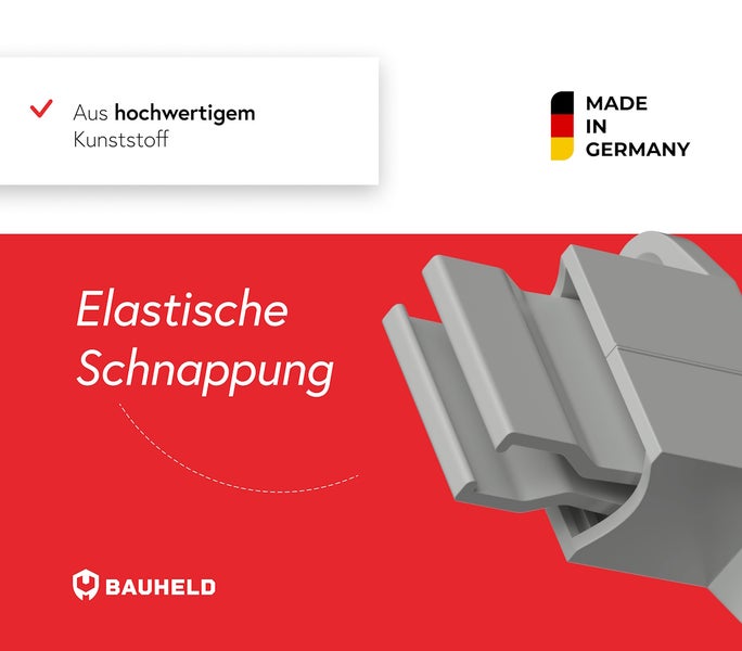 Elastischer Kunststoffverschluss, hergestellt in Deutschland