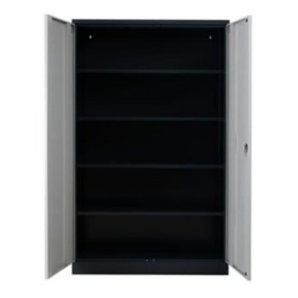 PROREGAL Stahlschrank Bee 5 Fachböden HxBxT 195 x 120 x 42 cm Pulverbeschichtetes Fachbodenmaterial Anthrazit & Grau
