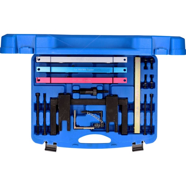 Motor Einstellwerkzeugsatz in blauem Koffer