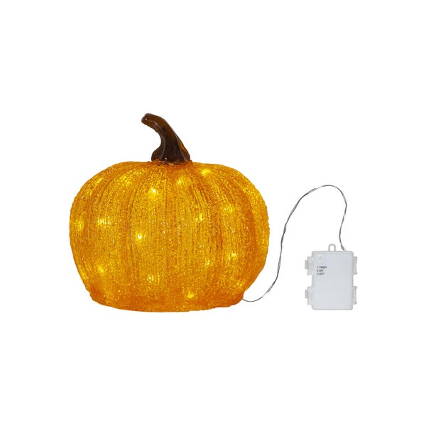 Dekorative Kürbisleuchte mit Batteriebox für die Halloween Dekoration