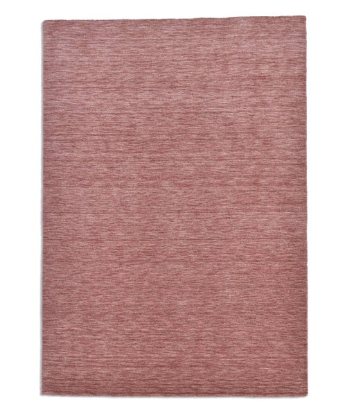 Wollteppich Luxus Designerteppich moderner uni Teppich aus reiner Schurwolle Rosa 40x60 cm