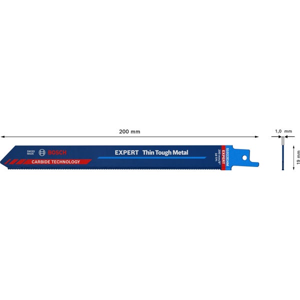 Bosch Expert Thin Tough Metal S 1022 EHM Säbelsägeblatt - 2608900363