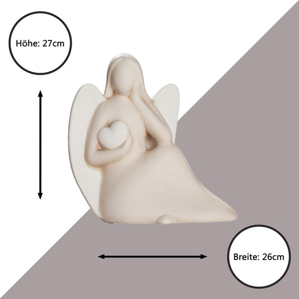 Figur GILDE EngelHöhe 27cm Breite 26cm creme Keramik