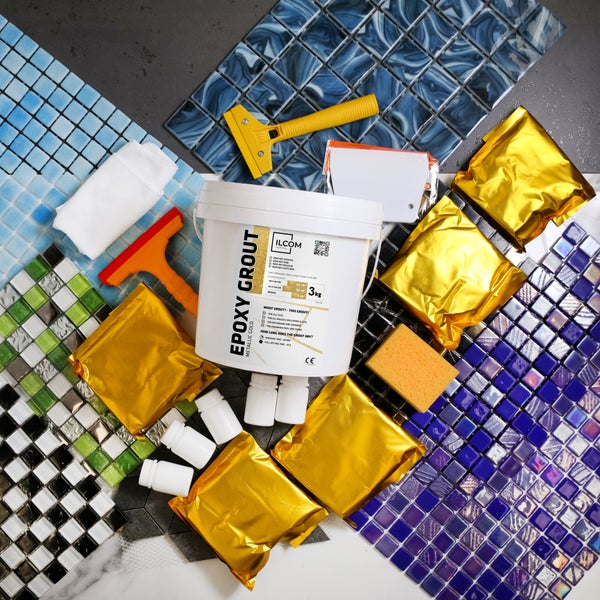 Epoxidharzmörtel zum Füllen von Fugen  - Metallic Gold -  3Kg