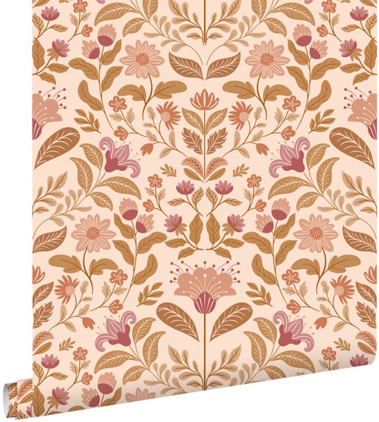 Tapetenrolle mit Blumenmuster