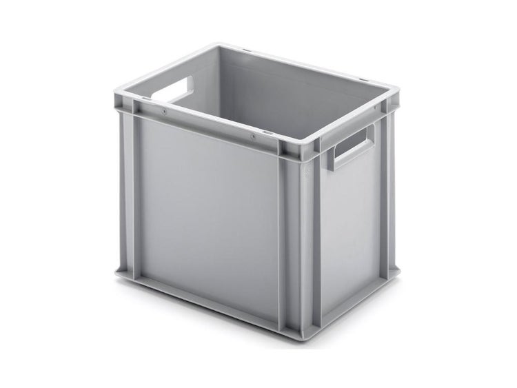 PROREGAL Eurobehälter mit Offenem Griff HxBxT 32 x 30 x 40 cm 29 Liter Grau Eurobox Transportbox