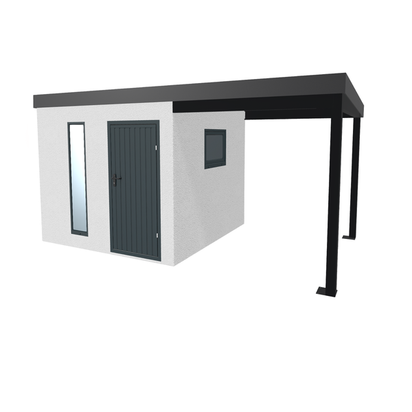 Gartenhaus mit Carport