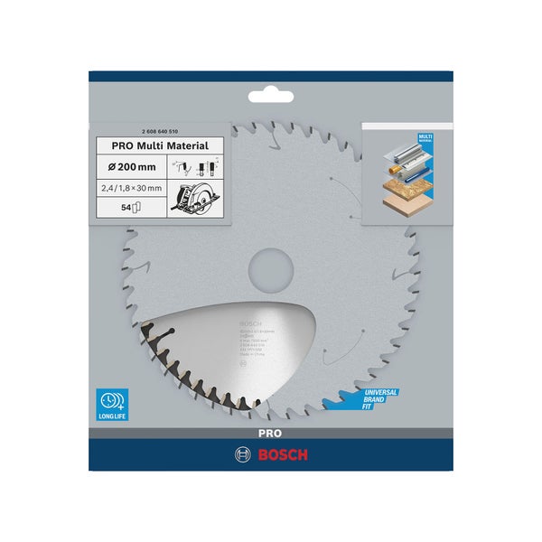 Bosch PRO Multi Material Kreissägeblatt 200 x 2,4 x 30 mm - 2608640510