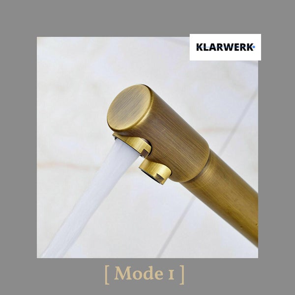 Klarwerk Küchenarmatur Brausekopf mit Wasserstrahl im Modus 1, Material Messing.