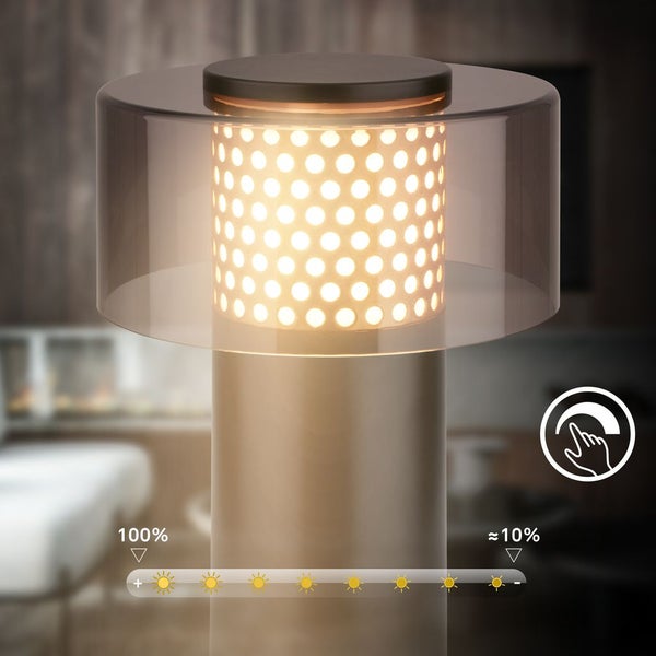 LED Tischlampe Akku LED Tischleuchte Kabellos Dimmbar Touch Outdoor Warmweiß