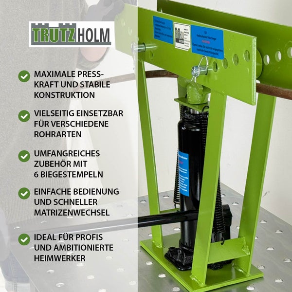 TrutzHolm Rohrbiegegerät mit hydraulischem Zylinder