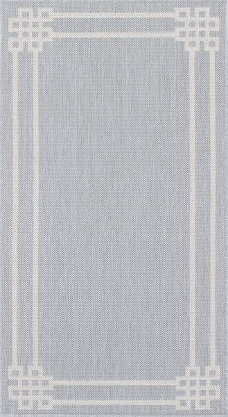 In-/Outdoor-Teppich Grau/Elfenbein 80x150 cm MARY