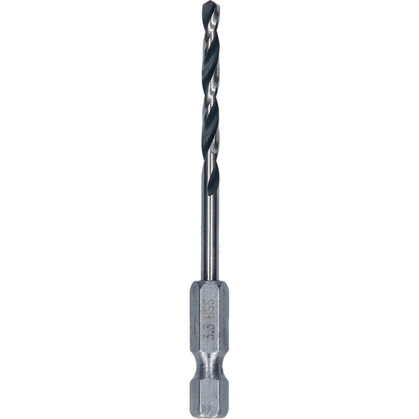 Bosch 1x HSS PointTeQ Hex Sechskantbohrer 3,3 x 36 x 75 mm - 2608577521