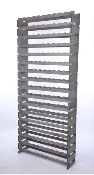 Weinregal VINOTECA FLEX PRO HxBxT 233x103x28cm 170 Flaschen auf 17 Ebenen Massives Kiefernholz Grau