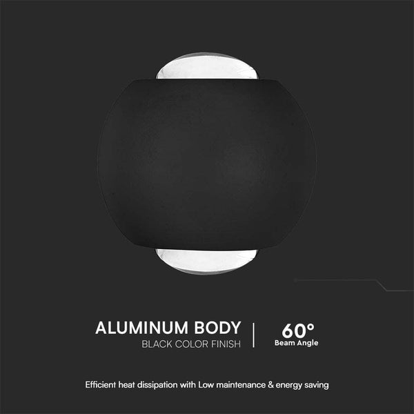 Wandleuchte aus Aluminium mit 60-Grad-Abstrahlwinkel