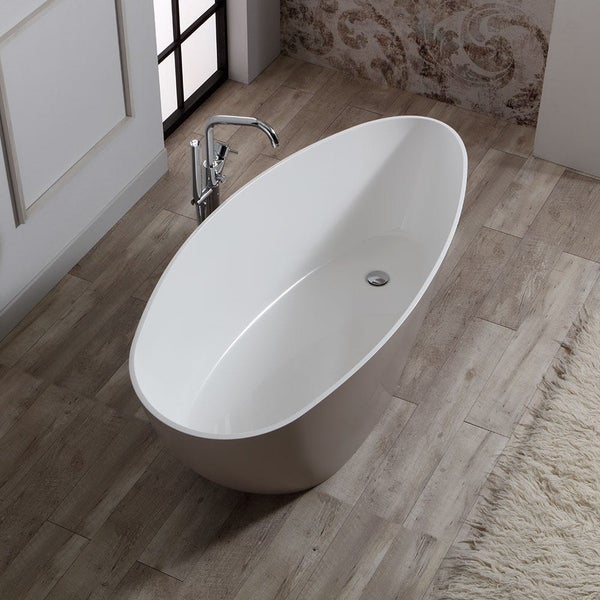 Freistehende beige Badewanne Mineralguss | Rachele
